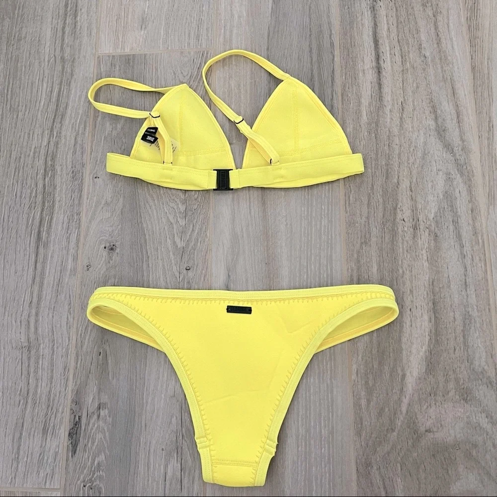 triangl swimwear Yellow Triangle Bikini Set